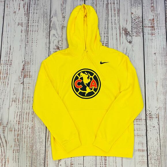 Nike Other - Nike Club América Hoodie Small Yellow Pullover Fleece Soccer Fan Gear Y2K Style